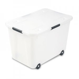 Advantus Rolling Storage Box, Letter/Legal, 15-Gallon Size, Clear AVT34009 34009