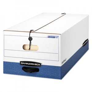 Bankers Box LIBERTY Heavy-Duty Strength Storage Box, Legal, White/Blue, 4/Carton FEL0001203 0001203