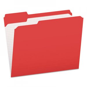 Pendaflex Reinforced Top Tab File Folders, 1/3 Cut, Letter, Red, 100/Box R15213RED PFXR15213RED