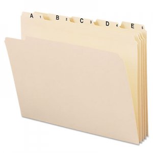 Smead Indexed File Folders, 1/5 Cut, Indexed A-Z, Top Tab, Letter, Manila, 25/Set 11777 SMD11777