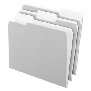 Pendaflex Interior File Folders, 1/3 Cut Top Tab, Letter, Gray, 100/Box 421013GRA PFX421013GRA