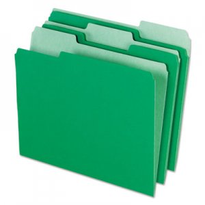 Pendaflex Interior File Folders, 1/3 Cut Top Tab, Letter, Bright Green, 100/Box 421013BGR PFX421013BGR