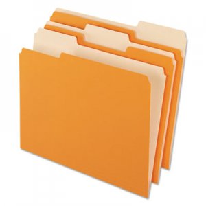Pendaflex Interior File Folders, 1/3 Cut Top Tab, Letter, Orange, 100/Box 421013ORA PFX421013ORA