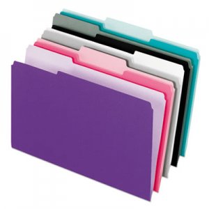 Pendaflex Interior File Folders, 1/3 Cut Top Tab, Letter, Pastel Assortment, 100/Box 421013ASST2 PFX421013ASST2