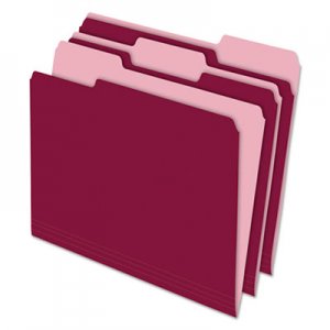 Pendaflex Interior File Folders, 1/3 Cut Top Tab, Letter, Burgundy, 100/Box 421013BUR PFX421013BUR