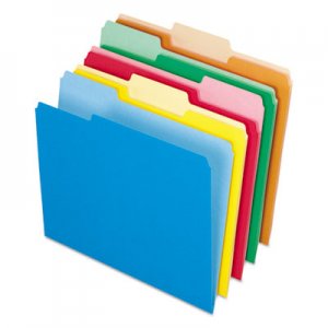 Pendaflex Interior File Folders, 1/3 Cut Top Tab, Letter, Bright Assortment, 100/Box 421013ASST PFX421013ASST