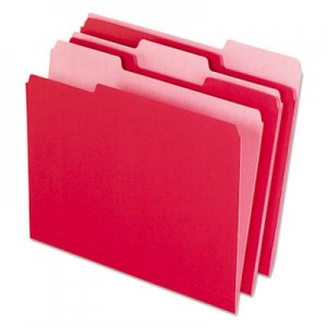 Pendaflex Interior File Folders, 1/3 Cut Top Tab, Letter, Red, 100/Box 421013RED PFX421013RED