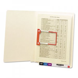 Smead U-Clip File Folders, Straight Tab, Letter, Manila, 50/Box 34112 SMD34112