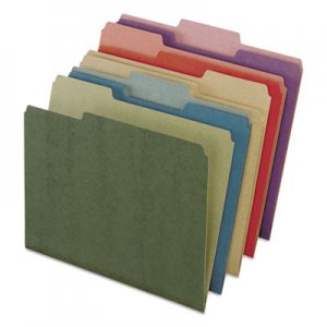 Pendaflex Recycled Paper File Folders, 1/3 Cut Top Tab, Letter, Assorted, 50/Box 04350 ESS04350