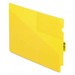 Pendaflex End Tab Poly Out Guides, Center "OUT" Tab, Letter, Yellow, 50/Box PFX13544 13544