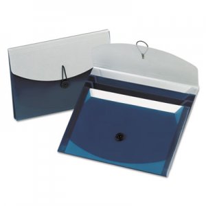 Pendaflex Four-Pocket Slide File Wallet, Letter, Polypropylene, Blue/Silver PFX50965 50965