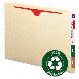 Smead 100% Recycled End Tab File Jackets, Letter, Manila, 50/Box SMD76530 76530