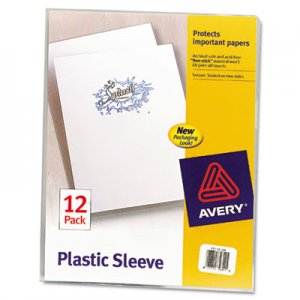 Avery Clear Plastic Sleeves, Polypropylene, Letter, 12/Pack AVE72311 72311