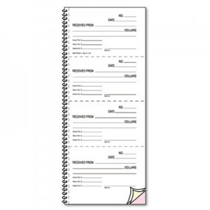 Rediform Money and Rent Unnumbered Receipt Book, 5 1/2 x 2 3/4, Three-Part, 120 Sets/Book RED23L119
