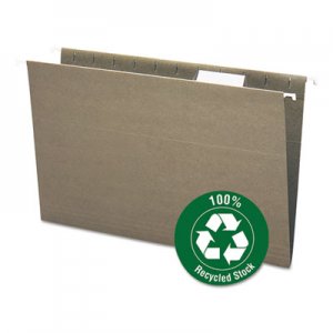 Smead Recycled Hanging File Folders, 1/5 Tab, 11 Point Stock, Legal, Green, 25/Box 65061 SMD65061