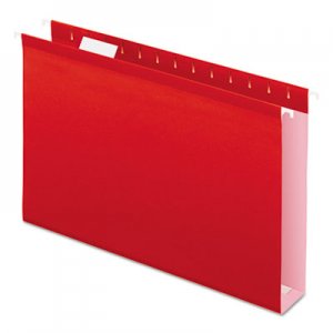Pendaflex Reinforced 2" Extra Capacity Hanging Folders, Legal, Red, 25/Box 4153X2RED PFX4153X2RED