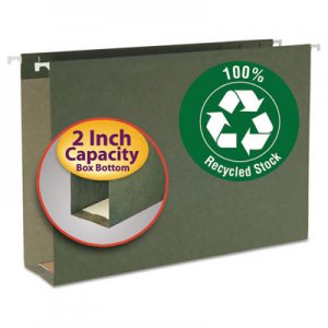 Smead Two Inch Capacity Box Bottom Hanging File Folders, Legal, Std Green, 25/Box SMD65095 65095