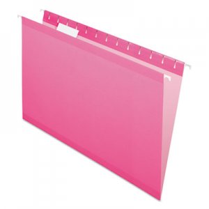 Pendaflex Reinforced Hanging Folders, 1/5 Tab, Legal, Pink, 25/Box 415315PIN PFX415315PIN