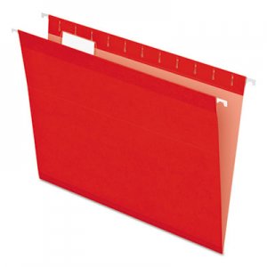 Pendaflex Reinforced Hanging Folders, 1/5 Tab, Letter, Red, 25/Box 415215RED PFX415215RED
