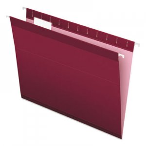 Pendaflex Reinforced Hanging Folders, 1/5 Tab, Letter, Burgundy, 25/Box 415215BUR PFX415215BUR