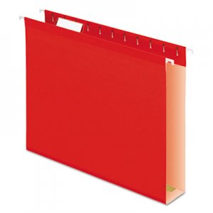 Pendaflex Reinforced 2" Extra Capacity Hanging Folders, Letter, Red, 25/Box 4152X2RED PFX4152X2RED