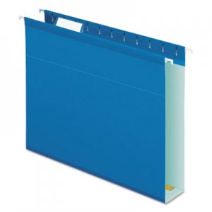 Pendaflex Reinforced 2" Extra Capacity Hanging Folders, Letter, Blue, 25/Box 4152X2BLU PFX4152X2BLU