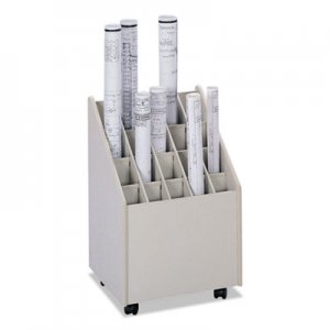 Safco Laminate Mobile Roll Files, 20 Compartments, 15-1/4w x 13-1/4d x 23-1/4h, Putty SAF3082