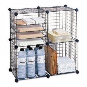 Safco Wire Cube Shelving System, 14w x 14d x 14h, Black 5279BL SAF5279BL