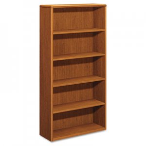 HON 10700 Series Bookcase, 5 Shelves, 36w x 13-1/8d x 71h, Bourbon Cherry 10755HH HON10755HH
