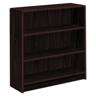 HON 1890 Series Bookcase, 3 Shelves, 36w x 11-1/2d x 36-1/8h, Mahogany 1892N HON1892N