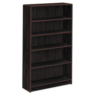 HON 1890 Series Bookcase, 5 Shelves, 36w x 11-1/2d x 60-1/8h, Mahogany 1895N HON1895N