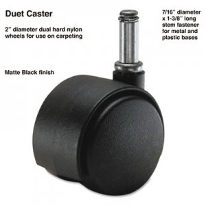 Master Caster Duet Twin Wheels, 100 lbs./Caster, Nylon, Matte Black, 5/Set 64426 MAS64426