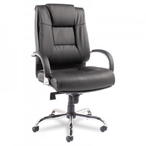 Alera Ravino Big & Tall Series High-Back Swivel/Tilt Leather Chair, Black RV44LS10C ALERV44LS10C