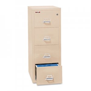 FireKing Four-Drawer Vertical File, 17-3/4 x 31-9/16, UL 350 for Fire, Letter, Parchment 41831CPA FIR41831CPA