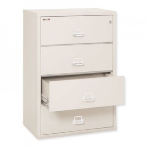 FireKing Four-Drawer Lateral File, 37-1/2w x 22-1/8d, Letter/Legal, Parchment 43822CPA FIR43822CPA