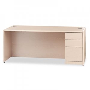 HON 10700 Single Pedestal Desk With Full-Height Right Pedestal, 72w x 36d, Maple 10787RDD HON10787RDD
