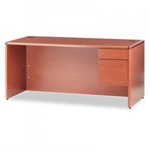 HON 10700 Series "L" Desk, 3/4 Height Right Pedestal, 66w x 30d, Bourbon Cherry HON10783RHH H10783R.HH