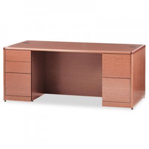 HON 10700 Double Pedestal Desk With Full-Height Pedestals, 72w x 36d, Bourbon Cherry 10799HH HON10799HH