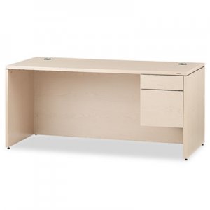 HON 10500 Series "L" Right 3/4-Height Ped Desk, 66w x 30d x 29-1/2h, Natural Maple 10583RDD