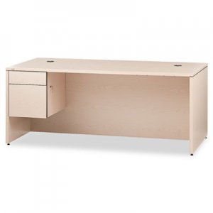 HON 10500 Series Large "L" 3/4-Height Pedestal Desk, 72w x 36d, Natural Maple HON10586LDD H10586L.DD