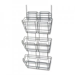 Safco Panelmate Triple-File Basket Organizer, 15 1/2 x 29 1/2, Charcoal Gray 4151CH SAF4151CH