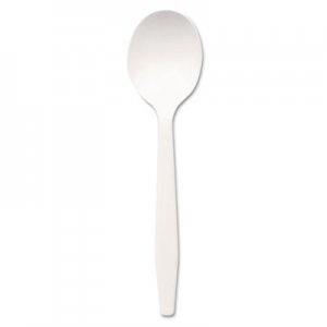 Dixie Plastic Cutlery, Mediumweight Soup Spoons, White, 1000/Carton DXEPSM21 PSM21