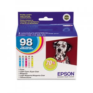 Epson T098920 (99) Claria High-Yield Ink, Assorted, 5/PK EPST098920S T098920-S