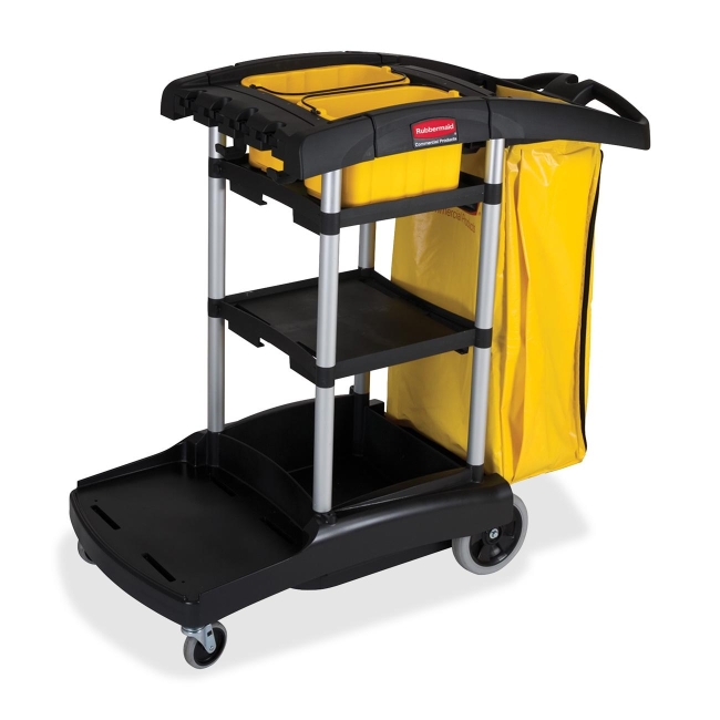 Rubbermaid High Capacity Cleaning Cart 9T7200BK RCP9T7200BK 9T7200