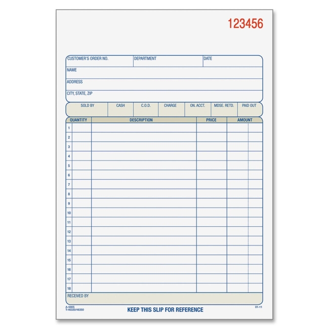 Globe-Weis Carbonless Sales Order Books DC5805 ABFDC5805