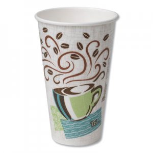Dixie Hot Cups, Paper, 16oz, Coffee Dreams Design, 500/Carton DXE5356DX 5356DX