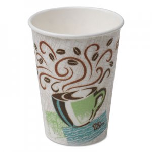 Dixie Hot Cups, Paper, 12oz, Coffee Dreams Design, 500/Carton DXE5342DX 5342DX