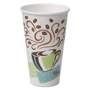 Dixie Hot Cups, Paper, 16oz, Coffee Dreams Design, 50/Pack DXE5356CD 5356CD