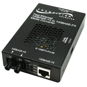 Transition Networks Fast Ethernet Media Converter E-100BTX-FX-05(SM)NA E-100BTX-FX-05(SM)
