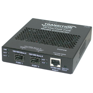 Transition Networks Gigabit Ethernet Media Converter SGPOE1040-100-NA SGPOE1040-100